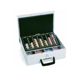 Money transport case - PERFECT EU 7, light grey with one-piece Coin-inset-BP4245-500.07