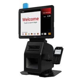 Toshiba Pro-X Hybrid Kiosk, 15" (4:3 ratio), Projected Capacitive, SSD, Pos Printer, Scanner-6900-1K0+6201-E53