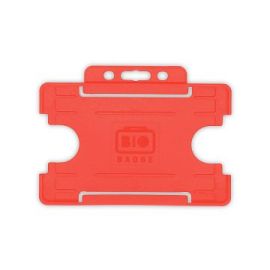 BioBadge Open Faced Houders Landscape, Pack of 100 / Rood-H-BB-OP-RDL