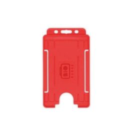 BioBadge Open Faced Houders, Portrait, Pack of 100 / Rood-H-BB-OP-RDP