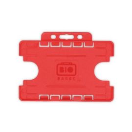 BioBadge Dubbel zijdig Houders Landscape, Pack of 100 / Rood-H-BB-OP-DS-RDL