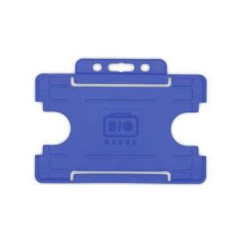 BioBadge Open Faced Houders Landscape, Pack of 100 / Blauw-H-BB-OP-NBL