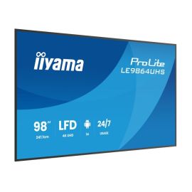 iiyama ProLite LE9864UHS-B1AG, 24/7, 247.7 cm (98''), 4K, USB, USB-C, RS232, Ethernet, Wi-Fi, Android, kit (RS232)-LE9864UHS-B1AG