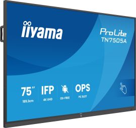 iiyama ProLite TN7505A, IFP, 189.2cm (74.5''), infrared, 4K, USB, USB-C, RS232, Ethernet, kit (USB, RS232)