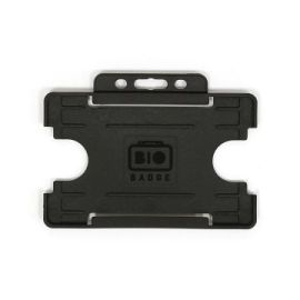 BioBadge Open Faced Houders Landscape, Pack of 100 / Zwart