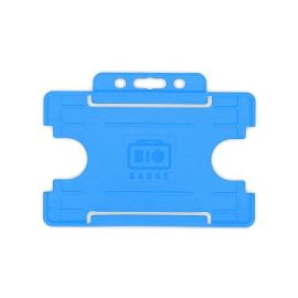 BioBadge Open Faced Houders Landscape, Pack of 100 / light Blauw