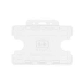 BioBadge Dubbel zijdig Houders Landscape, Pack of 100 / Wit