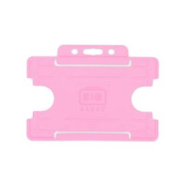 BioBadge Open Faced Houders Landscape, Pack of 100 / pink