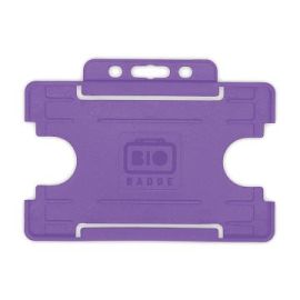 BioBadge Open Faced Houders Landscape, Pack of 100 / purple