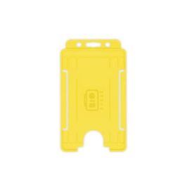 BioBadge Open Faced Houders, Portrait, Pack of 100 / Geel