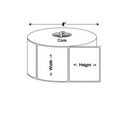 TSC Normaal Papier, B: 100 mm x H: 100 mm, D: 127 mm, K: 25.4 mm