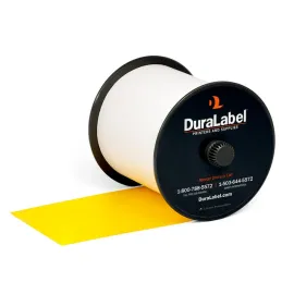 Duralabel Premium yellow vinyl tape (100 mm x 15.2 m)-K4-3008